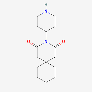 molecular formula C15H24N2O2 B8364558 3-(4-Piperidinyl)-3-azaspiro-[5,5]-undecan-2,4-dione 