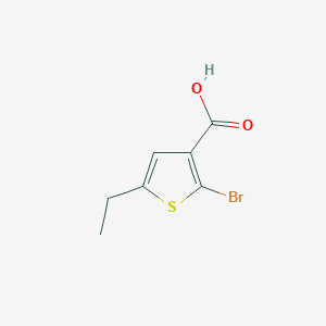 molecular formula C7H7BrO2S B8364609 2-Bromo-5-ethylthiophene-3-carboxylic acid 