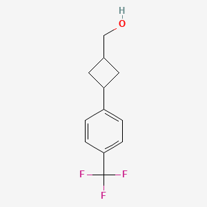 molecular formula C12H13F3O B8364649 [cis-3-(4-Trifluoromethylphenyl)cyclobutyl]methanol 