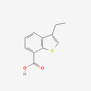 molecular formula C11H10O2S B8364679 7-Carboxy-3-ethylbenzo[b]thiophene 