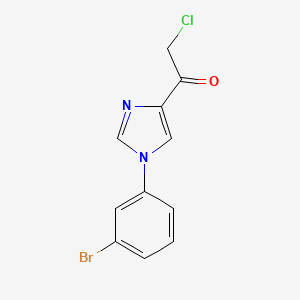 molecular formula C11H8BrClN2O B8364689 1-[1-(3-Bromo-phenyl)-1H-imidazol-4-yl]-2-chloro-ethanone 