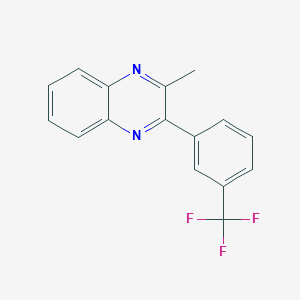 molecular formula C16H11F3N2 B8364694 2-Methyl-3-[3-(trifluoromethyl)phenyl]quinoxaline 