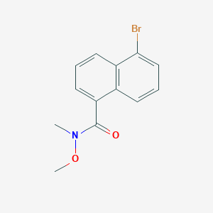 molecular formula C13H12BrNO2 B8364700 5-bromo-N-methoxy-N-methyl-1-naphthamide 