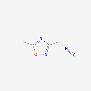 molecular formula C5H5N3O B8364737 3-Isocyanomethyl-5-methyl-1,2,4-oxadiazole 