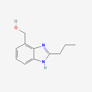 molecular formula C11H14N2O B8364756 (2-propyl-1H-benzo[d]imidazol-4-yl)methanol 
