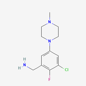 3-Chloro-2-fluoro-5-(4-methyl-piperazin-1-yl)-benzylamine