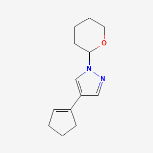 4-(Cyclopent-1-en-1-yl)-1-(tetrahydro-2H-pyran-2-yl)-1H-pyrazole