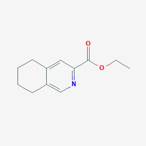 molecular formula C12H15NO2 B8364805 Ethyl 5,6,7,8-tetrahydro-3-isoquinolinecarboxylate 