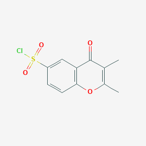 molecular formula C11H9ClO4S B8364822 2,3-Dimethyl-4-oxo-4H-chromene-6-sulphonyl chloride 