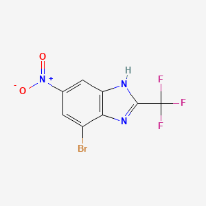 molecular formula C8H3BrF3N3O2 B8364839 Benzimidazole, 4-bromo-6-nitro-2-(trifluoromethyl)- CAS No. 6609-37-6