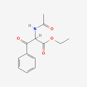molecular formula C13H15NO4 B8364852 Ethyl 2-acetamido-3-oxo-3-phenylpropionate CAS No. 6966-30-9