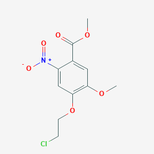 molecular formula C11H12ClNO6 B8364885 Methyl 4-(2-chloroethoxy)-5-methoxy-2-nitrobenzoate CAS No. 214470-58-3
