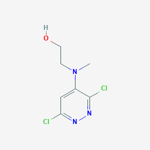 molecular formula C7H9Cl2N3O B8364944 2-(N-(3,6-dichloropyridazin-4-yl)-N-methylamino)ethanol 