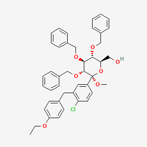 [(2R,3R,4S,5R,6S)-3,4,5-tribenzyloxy-6-[4-chloro-3-[(4-ethoxyphenyl)methyl]phenyl]-6-methoxy-tetrahydropyran-2-yl]methanol