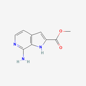 molecular formula C9H9N3O2 B8364950 methyl 7-amino-1H-pyrrolo[2,3-c]pyridine-2-carboxylate 
