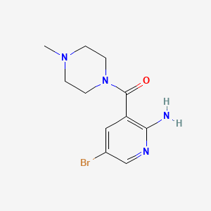 molecular formula C11H15BrN4O B8364984 (2-Amino-5-bromopyridin-3-yl)(4-methylpiperazin-1-yl)methanone 
