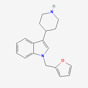 molecular formula C18H20N2O B8365017 1-furan-2-ylmethyl-3-piperidin-4-yl-1H-indole 