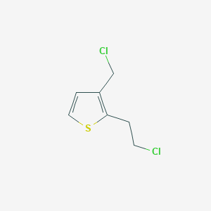 molecular formula C7H8Cl2S B8365022 2-(2-Chloroethyl)-3-chloromethylthiophene CAS No. 865187-83-3