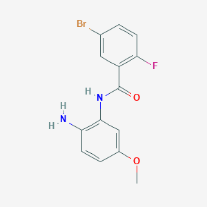 molecular formula C14H12BrFN2O2 B8365026 N-(2-Amino-5-methoxy-phenyl)-5-bromo-2-fluoro-benzamide 