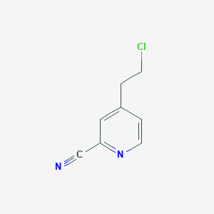 molecular formula C8H7ClN2 B8365041 2-Cyano-4-(2-chloroethyl)pyridine 