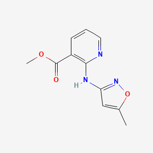 molecular formula C11H11N3O3 B8365048 Methyl 2-(5-methyl-3-isoxazolyl)aminonicotinate 