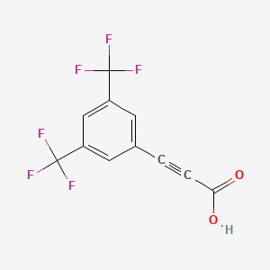 molecular formula C11H4F6O2 B8365061 2-Propynoic acid, 3-[3,5-bis(trifluoromethyl)phenyl]- 