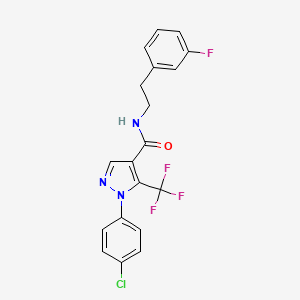 1-(4-chlorophenyl)-N-[2-(3-fluorophenyl)ethyl]-5-(trifluoromethyl)-1H-pyrazole-4-carboxamide