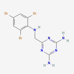 molecular formula C10H9Br3N6 B8365165 2,4-Diamino-6-(2',4',6'-tribromoanilinomethyl)-1,3,5-triazine 