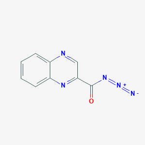 molecular formula C9H5N5O B8365208 Quinoxaline-2-carbonyl azide 