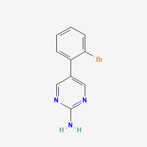 molecular formula C10H8BrN3 B8365240 5-(2-Bromophenyl)pyrimidin-2-amine 