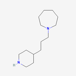molecular formula C14H28N2 B8365248 4-[3-(hexahydro-1H-azepin-l-yl)propyl]piperidine 