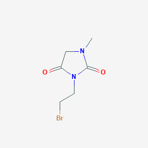 molecular formula C6H9BrN2O2 B8365264 3-(2-Bromoethyl)-1-methyl-2,4-imidazolidinedione 