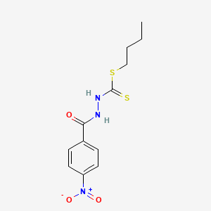 molecular formula C12H15N3O3S2 B8365313 Butyl 3-(p-nitrobenzoyl)-dithiocarbazate CAS No. 100933-86-6