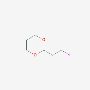 molecular formula C6H11IO2 B8365329 2-(2-Iodoethyl)-1,3-dioxane 