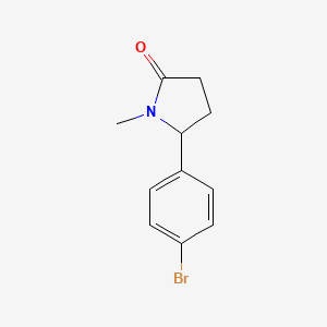 molecular formula C11H12BrNO B8365341 5-(4-Bromophenyl)-1-methyl-2-pyrrolidinone 