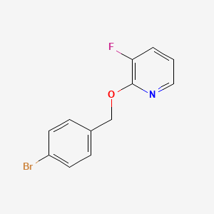 molecular formula C12H9BrFNO B8365346 2-(4-Bromo-benzyloxy)-3-fluoro-pyridine 