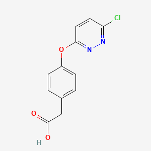 molecular formula C12H9ClN2O3 B8365377 4-(3-chloro-6-pyridazinyloxy)phenylacetic Acid 