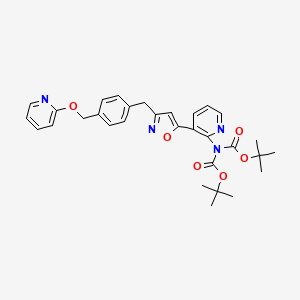 Di-tert-butyl (3-(3-(4-((pyridin-2-yloxy)methyl)benzyl)isoxazol-5-yl)pyridin-2-yl)imidodicarbonate