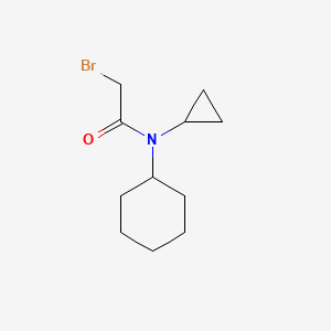 molecular formula C11H18BrNO B8365420 2-Bromo-N-cyclohexyl-N-cyclopropyl-acetamide 