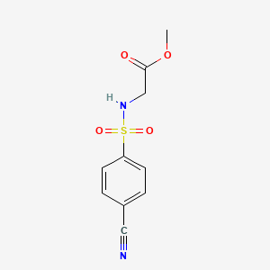 molecular formula C10H10N2O4S B8365493 (4-Cyano-benzenesulfonylamino)-acetic acid methyl ester 