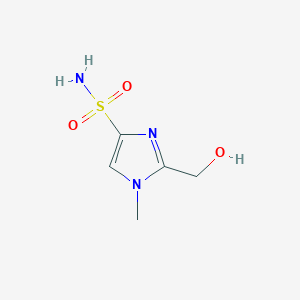 molecular formula C5H9N3O3S B8365508 2-(Hydroxymethyl)-1-methyl-1H-imidazole-4-sulfonamide 