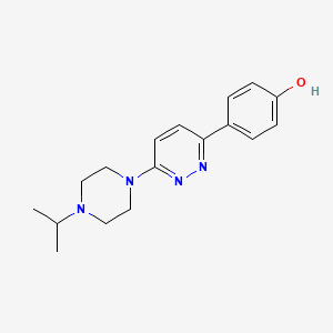 molecular formula C17H22N4O B8365512 4-(6-(4-Isopropylpiperazin-1-yl)-pyridazin-3-yl)-phenol 