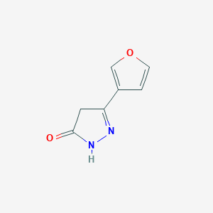 molecular formula C7H6N2O2 B8365524 3-(3-furyl)-4,5-dihydro-1H-pyrazol-5-one 