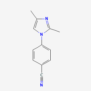 molecular formula C12H11N3 B8365561 4-(2,4-Dimethylimidazol-1-yl)benzonitrile 