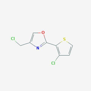 molecular formula C8H5Cl2NOS B8365569 4-Chloromethyl-2-(3-chloro-2-thienyl)oxazole 