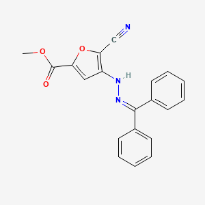 molecular formula C20H15N3O3 B8365604 Methyl 5-cyano-4-[2-(diphenylmethylene)hydrazino]-2-furoate CAS No. 648412-58-2