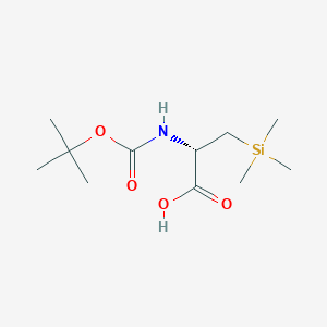 molecular formula C11H23NO4Si B8365616 N-(tert-Butoxycarbonyl)-3-trimethylsilyl-D-alanine 