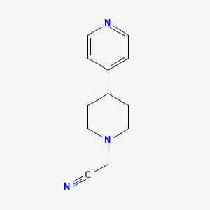 molecular formula C12H15N3 B8365626 (3,4,5,6-Tetrahydro-2H-[4,4']bipyridinyl-1-yl)-acetonitrile 