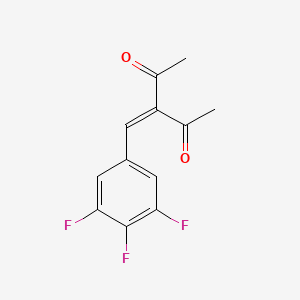 molecular formula C12H9F3O2 B8365636 3-{(3,4,5-Trifluorophenyl)methylene}-2,4-pentanedione 