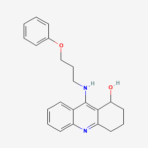 molecular formula C22H24N2O2 B8365653 1,2,3,4-Tetrahydro-9-((3-phenoxypropyl)amino)-1-acridinol CAS No. 104628-43-5